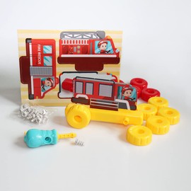 JAYSRIS Take Apart Fire Engines Toys Set with Dismantling Tools, Hands-on Assemble Transform Educational Toys for Children