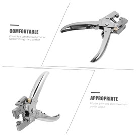 IWOWHERO DIY Multi Functional Hole Puncher Heavy Duty Metal Leather Punch Tool with Comfortable Grip for Watch Bands Belts Bags and Fabrics for Crafting and Repairs