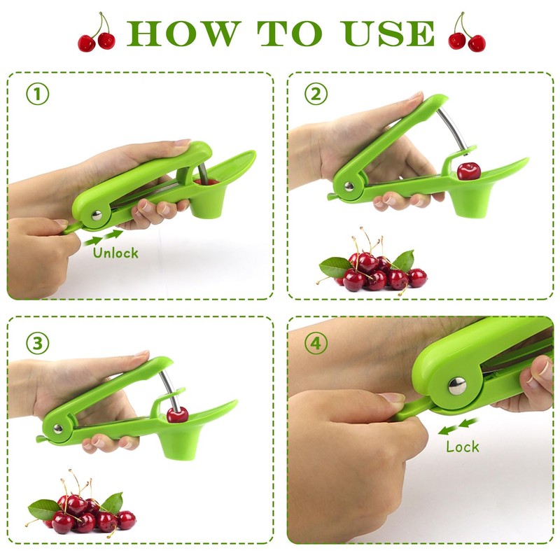 Cherry Pitter Stainless Steel Cherry, Cherry Stone for Quick Removal,