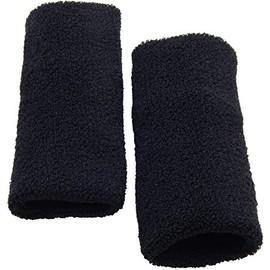 Cushees Double-Wide Wristbands (Black)