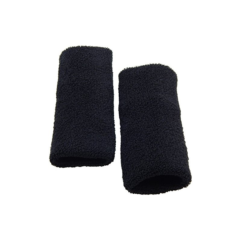 Cushees Double-Wide Wristbands (Black)