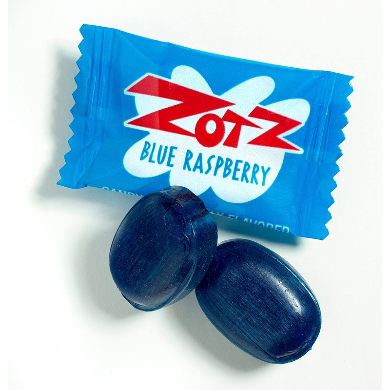 Zotz Fizzy Old Fashioned Hard Candy Fruit Flavored Blue Raspberry