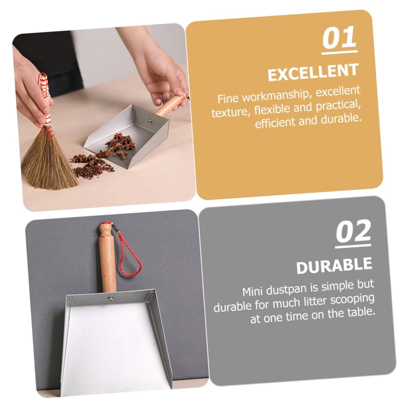 Healeved Dustpan Upright Dustpan Heavy Duty Dustpan Mini Dustpan Desktop