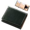 British Green Trifold Wallet, Ultra Small Wallet, Mini Wallet, Bridle