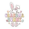 CafePress Happy Easter Grandma Bunny Small Die Cut Sticker, 3"x4"