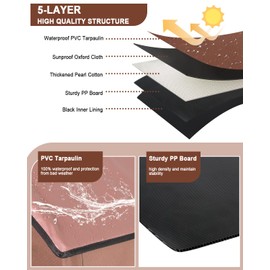 Large Outdoor Cat House Weatherproof, Elevated Feral Cat House Outdoor with a 5.9" Elevated Base, Waterproof PVC Tarpaulin roof Cat Shelter for Multiple Cats, Easy to Assemble（Brown）