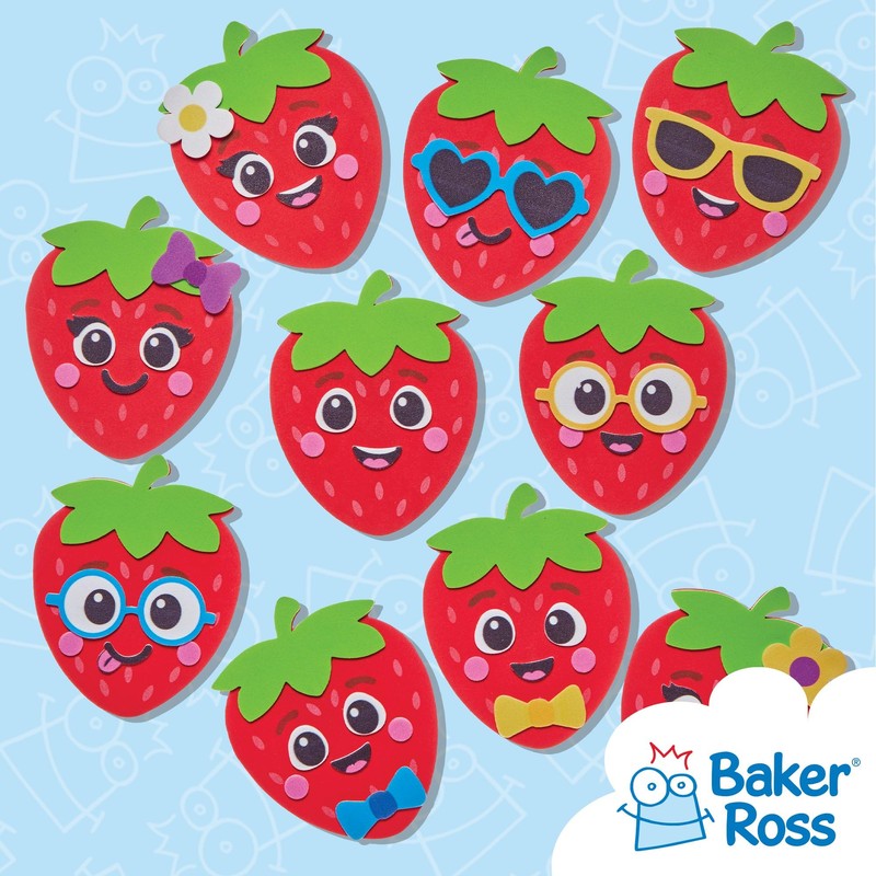 Baker Ross FN175 Strawberry Mix & Match Magnet Sets -
