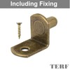 TERF® Traditional Style Antique Bronze Plated L-Shape Bracket Furniture Shelf
