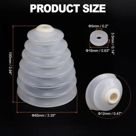 IONPSHG 2Pcs 130mm Rubber Drill Dust Cover Collector Dust Bowl for Drilling Saw Dust Collector,Multifunctional Drill Ash Bowl for Electric Hammer Impact Drill Ash Bowl Device Tool Accessories