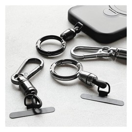 Rasta Banana Smartphone Carabiner Finger Ring Strap with Stainless Sheet Burali Space Gray RFRSTHS07SG