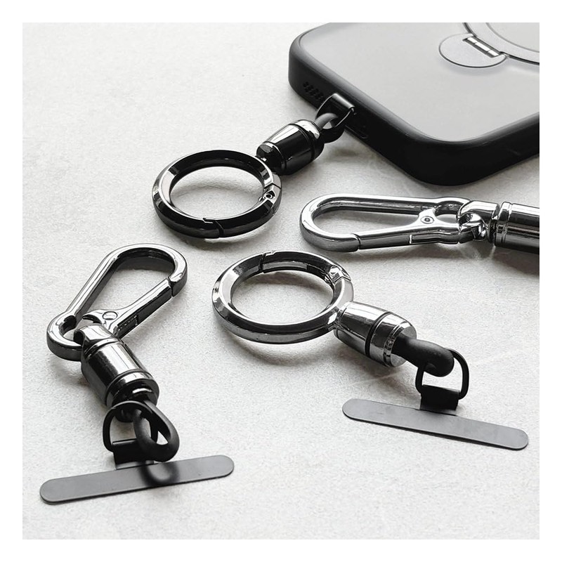 Rasta Banana Smartphone Carabiner Finger Ring Strap with Stainless Sheet