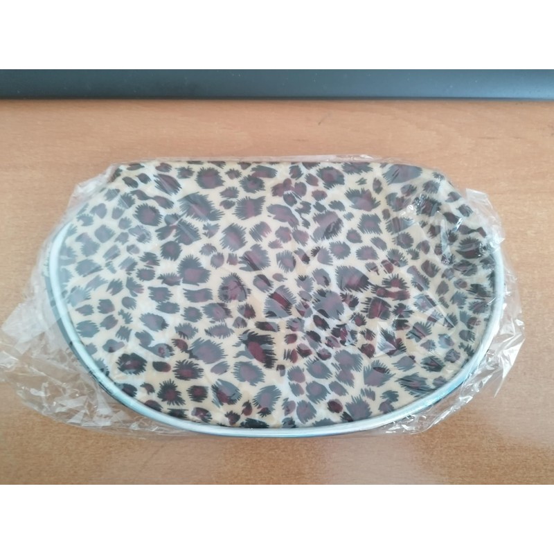 Small Cosmetic Bag with Leo Pattern, beige / brown, exotic
