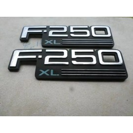 Ford NEW 1992-1996 Ford F250 XL Fender Nameplates Emblems Badges LH RH F-250 XL Set