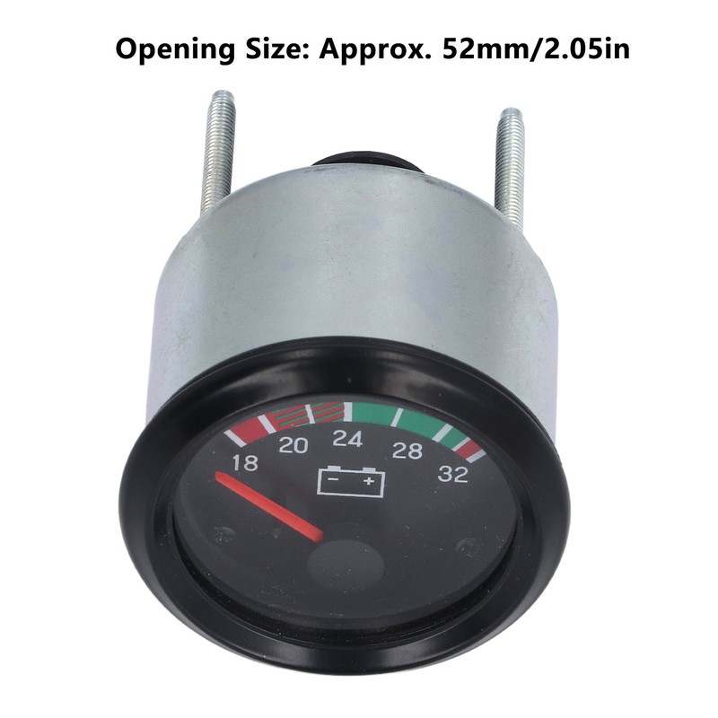 Voltage Gauge 52mm Aluminum Alloy LED Voltmeter Gauge for Diesel
