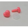 Zim's 13mm Heart Pink Plastic Safety Nose for Craft Toy