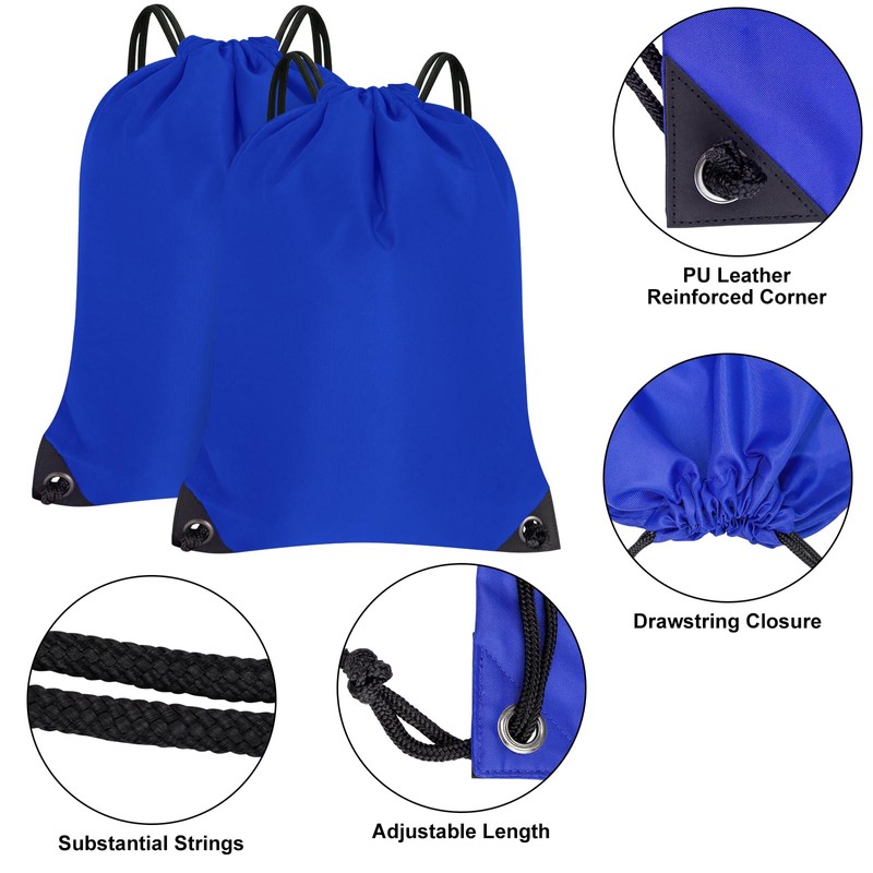 CALACH 2PCS Drawstring Bags Bulk, String Backpack for Men Women,