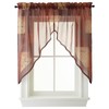 No. 918 Eden Inspirational Patchwork Semi-Sheer Rod Pocket Kitchen Curtain