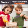 Walfos Whisk,5+7Inch Mini Whisk,Silicone Whisk Non Scratch Whisk,Heat Resistant(480°F) Small