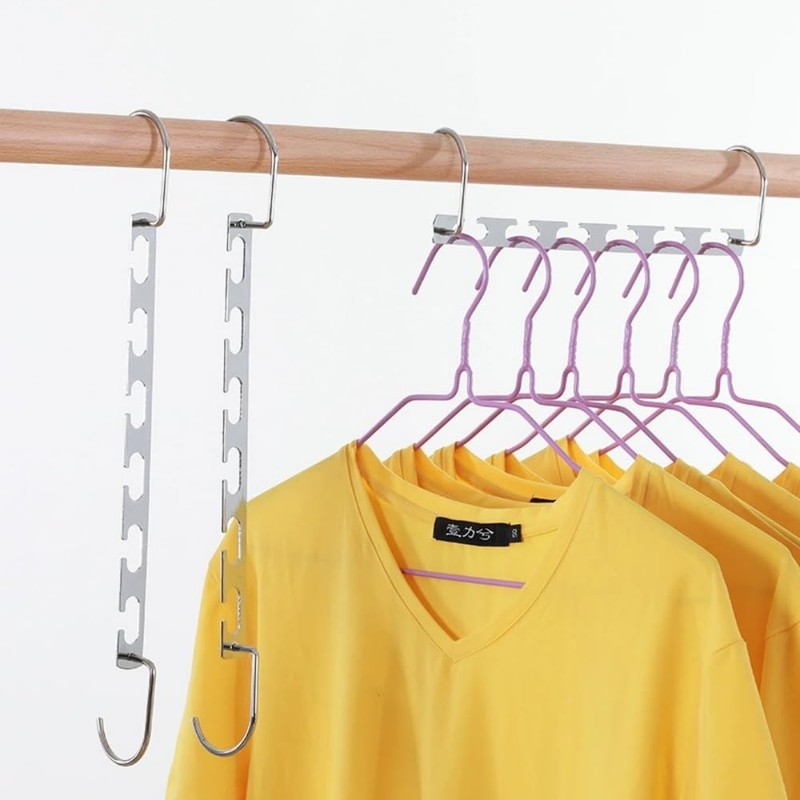 BYHLYH 3 Pcs Space Saving Hangers Magical Hangers Wardrobe Space