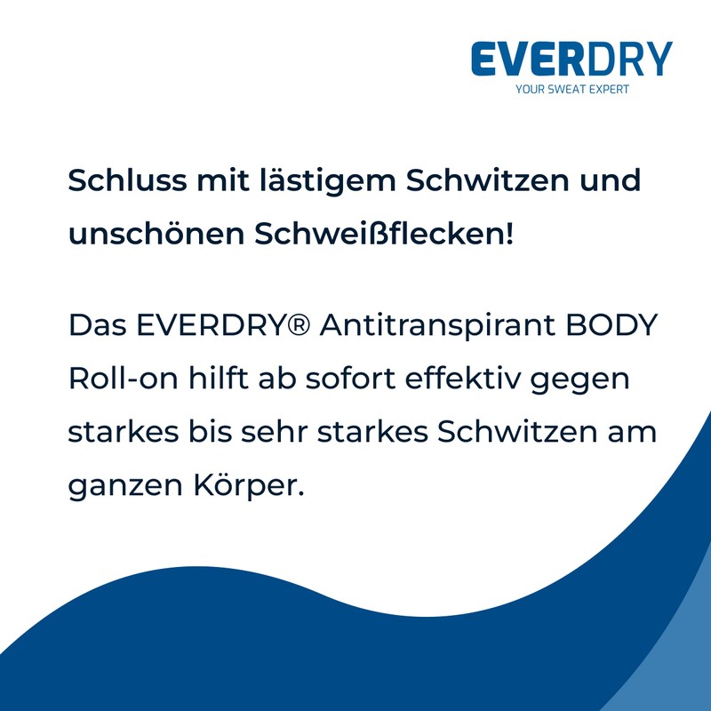 EVERDRY Antitranspirant Roll-On 50 ml gegen starkes Schwitzen an Achseln