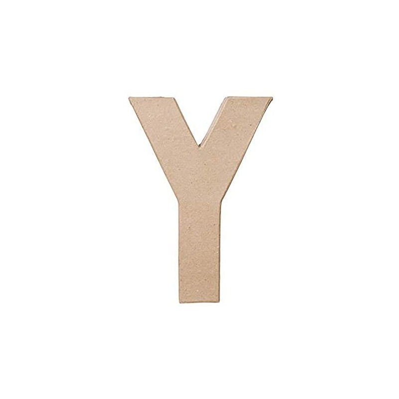Paper Mache Letter - Y - 8 x 5.5 x