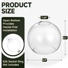 Handblown Clear Glass Globe Shade – 1.65" Fitter Opening –