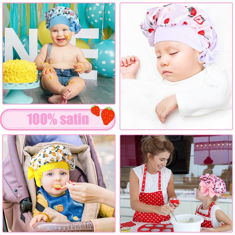 5 Gorros de Satén para Niños Gorro de Dormir para