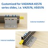 VADANIA 10pcs Heavy Duty L Bracket for #2576 Series Drawer