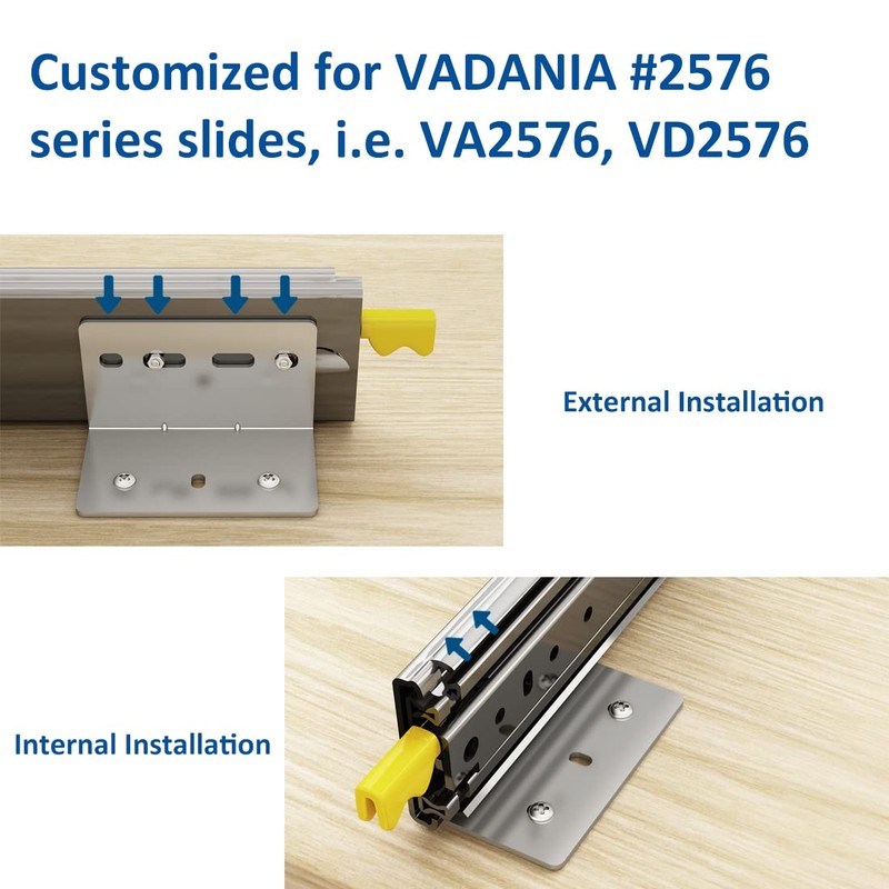VADANIA 10pcs Heavy Duty L Bracket for #2576 Series Drawer
