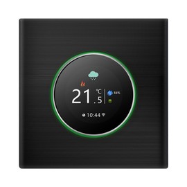 WiFi Smart Thermostat Temperature Controller Weekly Programmable Button Control/ Mobile APP/ Voice Control Compatible with Alexa/ Home, for Electric Floor Heating 16A