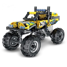 Building Toys Gifts for Boys & Girls Age 6yr-12yr, Construction Engineering Kits for 7, 8, 9, 10 Year Old, Educational STEM Pull Back Building Blocks Car Toy 199 Pcs