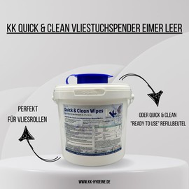 KK Hygiene Quick & Clean Non-Woven Cloth Dispenser Bucket Empty