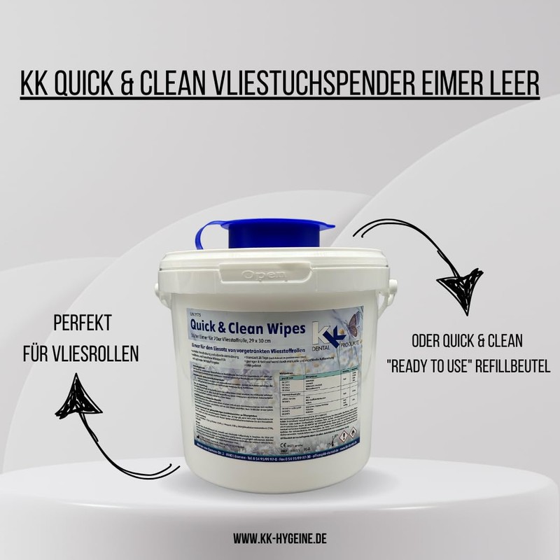 KK Hygiene Quick & Clean Non-Woven Cloth Dispenser Bucket Empty