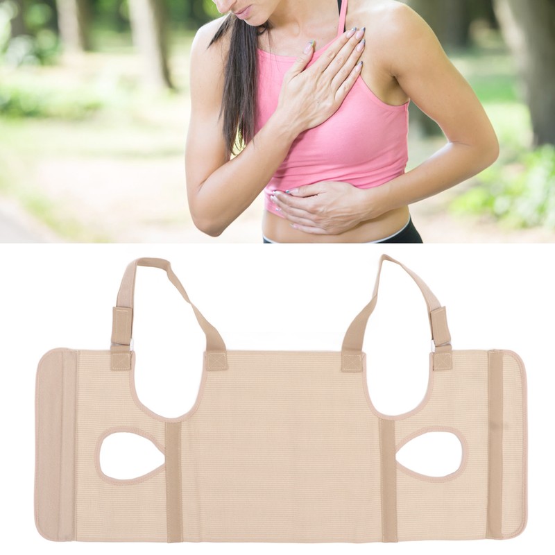 Chest Support Brace Widen Fixation Adhesive Adjustable Shoulder Strap Breathable