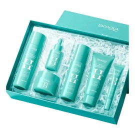 Set 6 Piezas Cuidado Facial Bioaqua Con Ácido Hialurónico Hidratación Profunda, Suavidad Y Luminosidad                                                