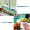 Sink Faucet Absorbing Mat Floral Abstract Oil Painting Sink Splash