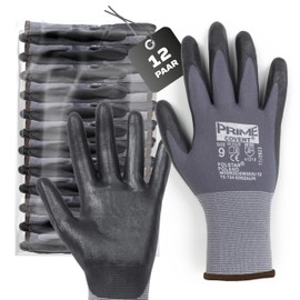 Covent Prime Men's Work Gloves Size 9 (Set of 12) - Assembly Gloves Category II - EN388 4121X - Construction Gloves for Car Mechanics, Maintenance Technicians and Craftsmen