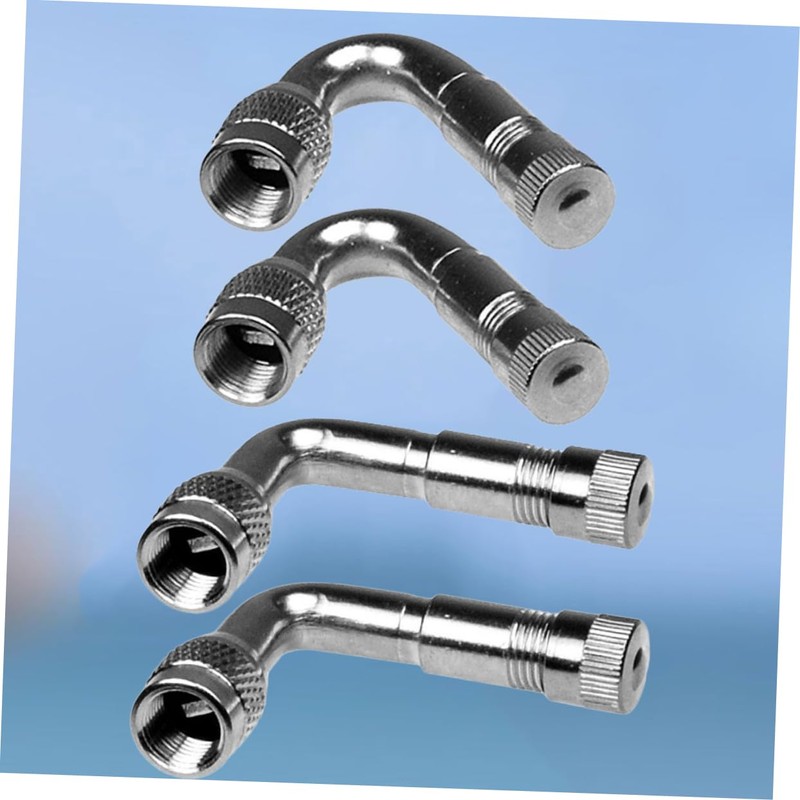 BESPORTBLE 4pcs Brass Valve Stem Extensions Angle Adapters for Car