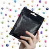 CLRDIVA 3000pcs 4mm Black Resin Rhinestones Bulk Flatback Jelly Gems
