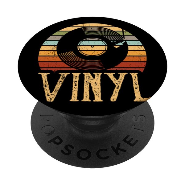 Plattenspieler im Vintage-Stil, Geschenkidee PopSockets mit austauschbarem PopGrip