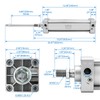 Baomain Pneumatic Air Cylinder SC 63 x 250, PT 3/8