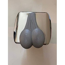 LicensePlateFreak Balls Nuts in 3D - 2 inch Trailer Hitch Cover Chrome with Grey - Humour Funny