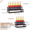 Nuovoware Expandable Coffee Syrup Organizer, 2-Tier Syrup Rack, Black