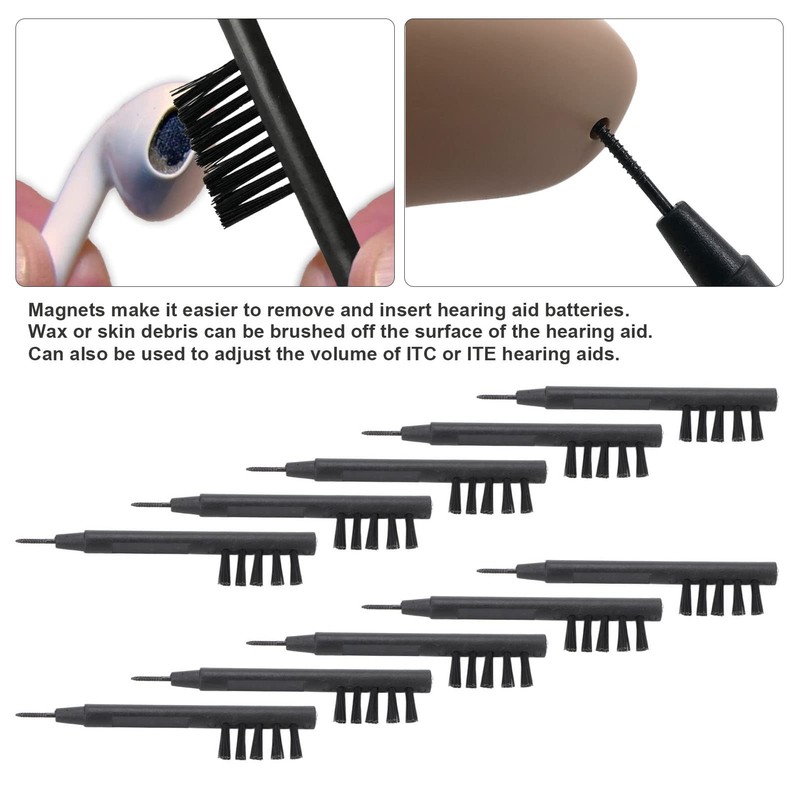 Hearing Amplifier Cleaning Brushes, 10pcs / Set Hearing Aid Cleaning