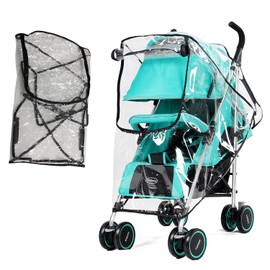 Universal Rain Cover Transparent Pushchair Rain Cover Window Opening Zip Type Windproof Waterproof and Dustproof Suitable for Pushchairs