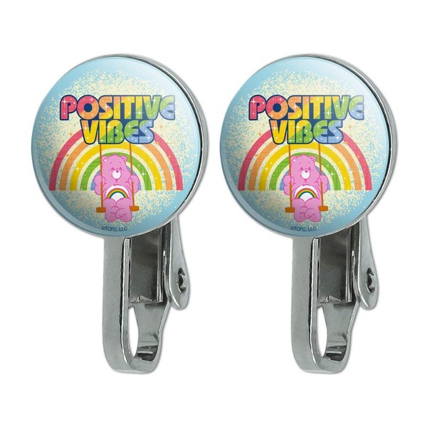 Care Bears Cheer Bear Positive Vibes Novelty Clip-On Stud Earrings