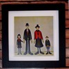 Greetingles Lowry-Style 12"/31cm Square Framed Print. Beautiful Black Ash Frame