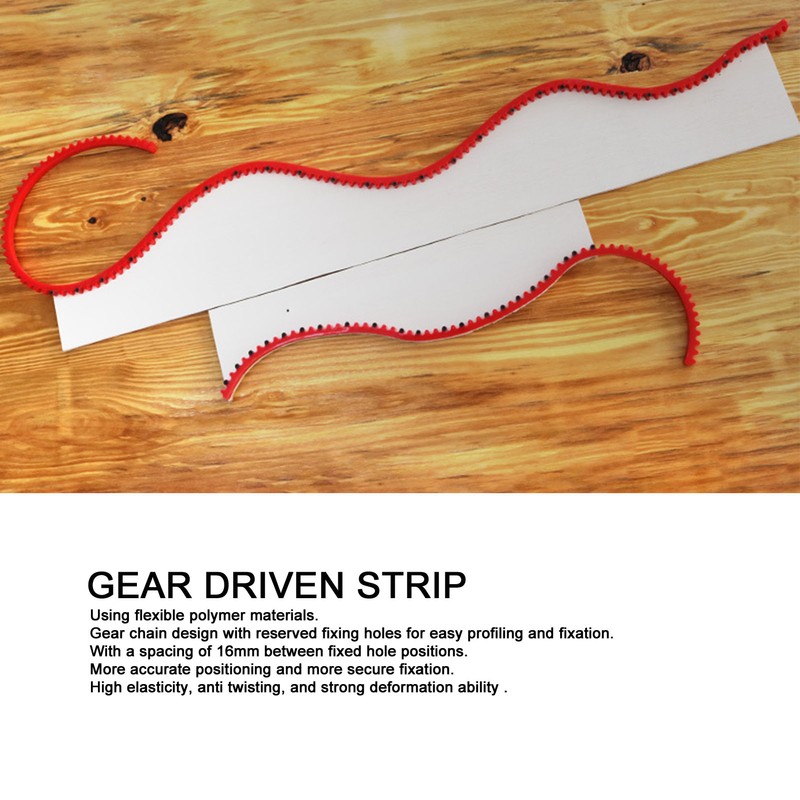 Woodworking Profiling Strip 200cm Long Gear Driven Flexible Curve Shaping