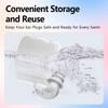 Swim Ear Plugs Adults Waterproof Silicone Earplugs for Swimming Surfing