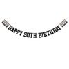 Banner de feliz cumpleaños 50 – Decoración retro para fiestas